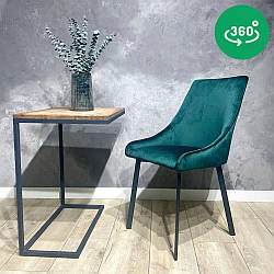 Поворотні стільці до обіднього столу Sierra з оббивкою на замовлення на металевих ніжках