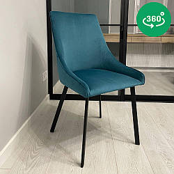 Стільці кухонні поворотні Sierra з оббивкою на замовлення з чотирма металевими ніжками