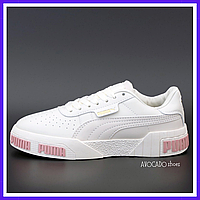 Кроссовки женские Puma Cali Bold white / кеды Пума Кали болд белые