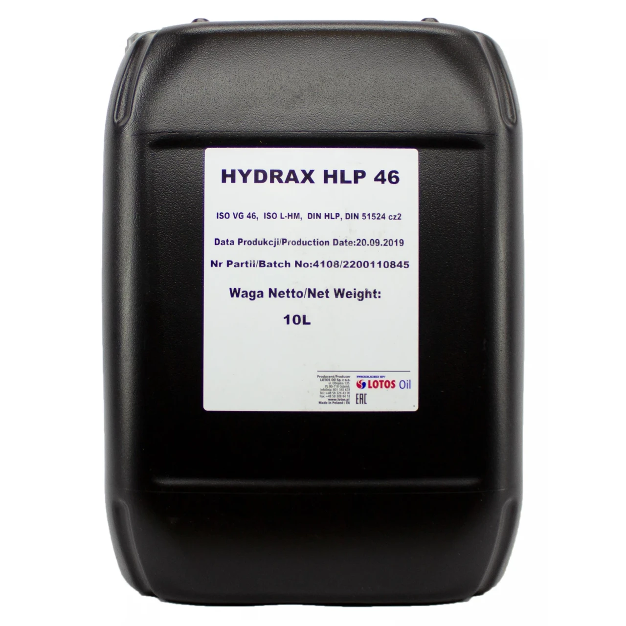 Олива гідравлічна LOTOS Hydrax HLP 46 10 л (WH-0L04540-000)