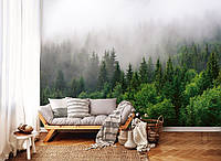 Фотообои природа 3Д 368 x 254 см Туманный лес на склоне (13907P8) Клей в подарок