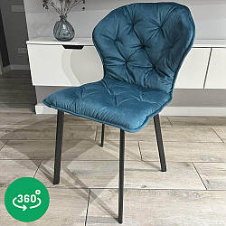 Поворотні стільці без коліс Marsel з оббивкою на замовлення на металевих ніжках в кухню