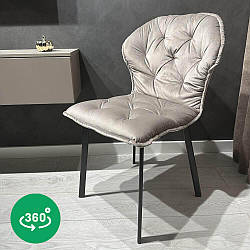 Стільці для кухні м'які поворотні Marsel з оббивкою на замовлення на чотирьох металевих ніжках
