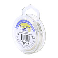 Дріт Artistic Wire, калібр 24/0,51 мм, посрібнений, 13,7 м