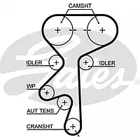 Ремінь ГРМ Lacetti 1.8 GATES (5499XS)