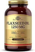 Льняное масло Solgar, Flaxseed Oil 1250 мг, 100 капсул