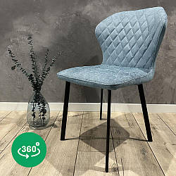 Поворотні стільці для кухні Nadin з оббивкою на замовлення з металевими ніжками без коліс