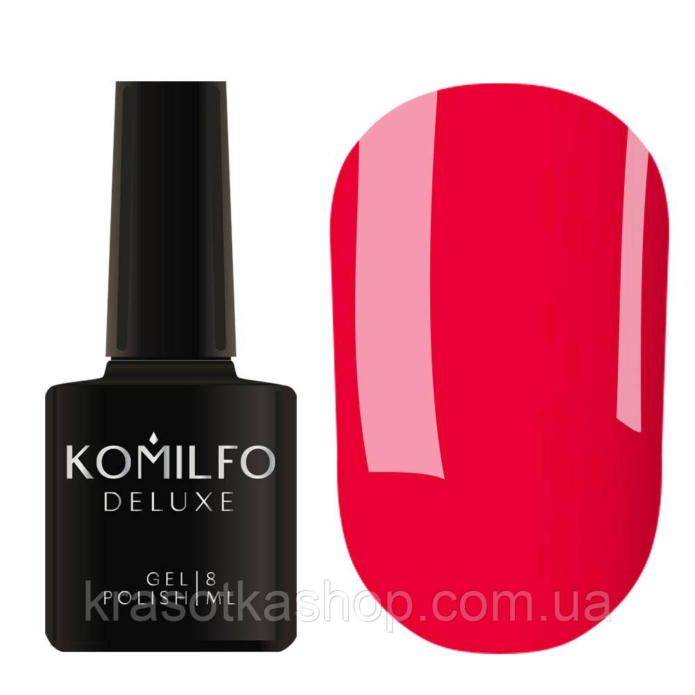 Гель-лак Komilfo Neon Collection N001 (насичений яскраво-рожевий, неоновий), 8 мл
