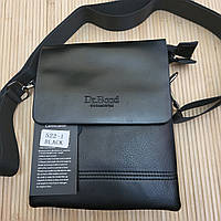 Мужская сумка dr.BOND 25×20см из кож.зама хорошего качества черная