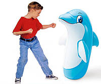 Надувной дельфин для бокса RESTEQ Надувная груша-неваляшка Дельфин для бокса. Надувная игрушка дельфин + насос