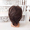 Перука каскад пишний з термоволокна темно-русявий CXD748-8, фото 3