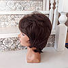 Перука каскад пишний з термоволокна темно-русявий CXD748-8, фото 5