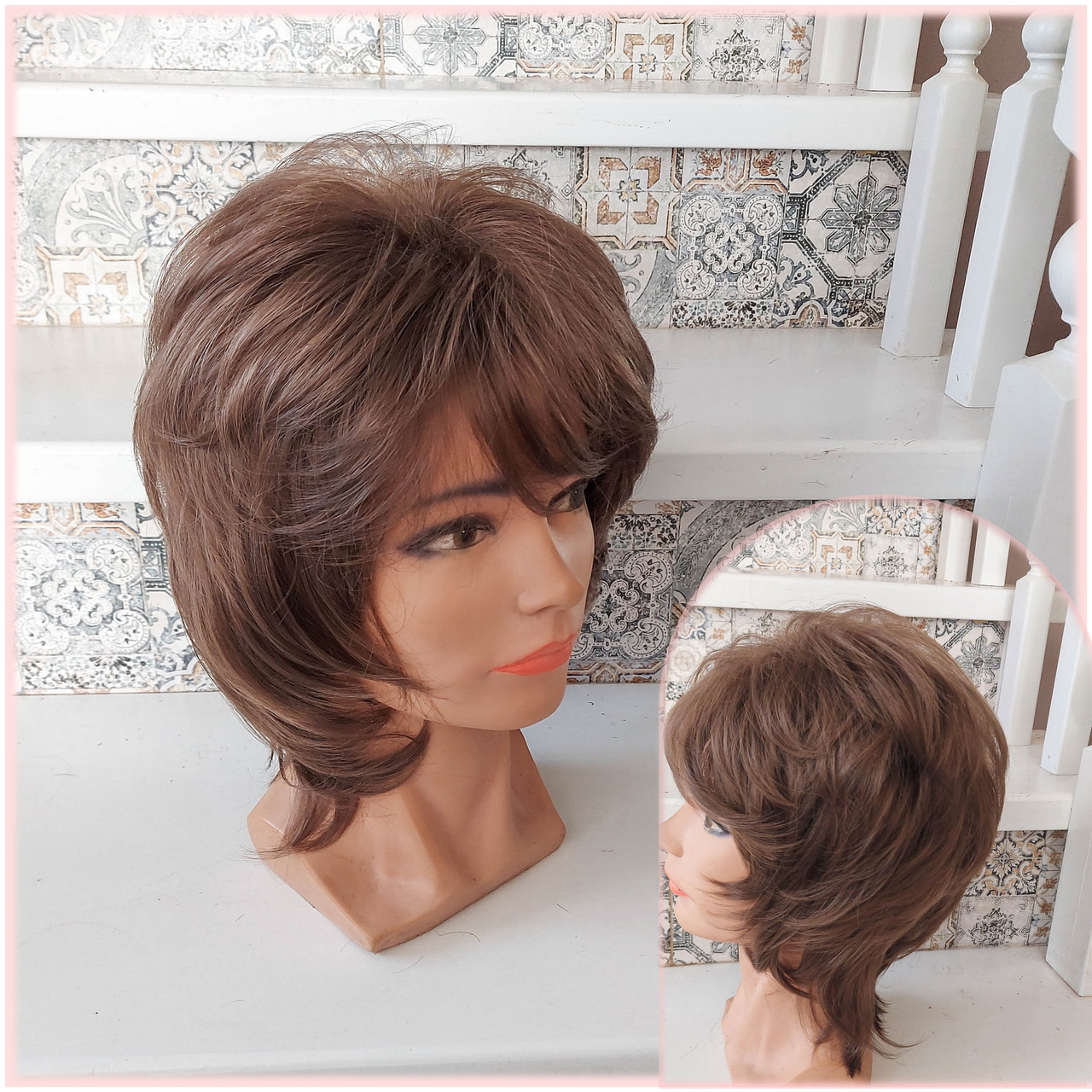 Перука каскад пишний з термоволокна русявий CXD748-12, фото 1