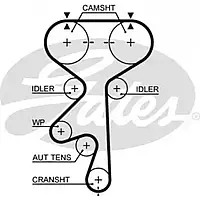 Ремінь ГРМ Lacetti,Nubira Astra 1.8-2.0 16v 5408XS GATES (5408XS)