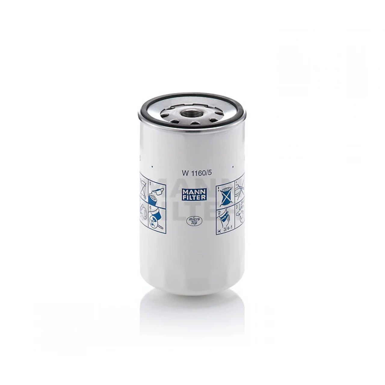 Фільтр оливи Mann-Filter (W1160/5) (FORD CARGO)