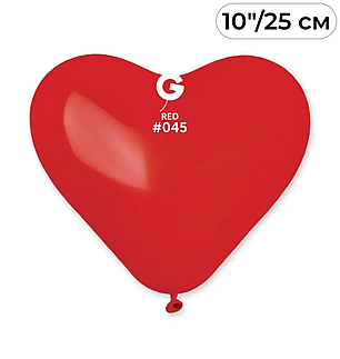 Серце 10" GEMAR-ДЖ Пастель 045 Червоне | Red, фото 2