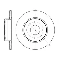 Тормозной диск передний ВАЗ 2101-07 Dafmi (TD656)