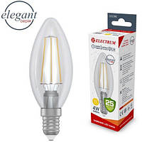 Светодиодная лампа Filament свеча C37 A-LC-1942 LS-33/4F Elegant E14 4W 3000K 220V Electrum