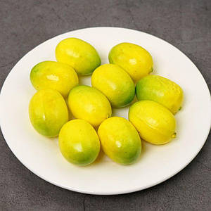 Декоративні фрукти "Лимон" / Упаковка - 10шт / 4*2,5см / Пінопласт