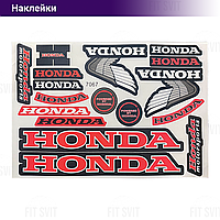 Наклейки Honda 26x17 cм, комплект 17 шт