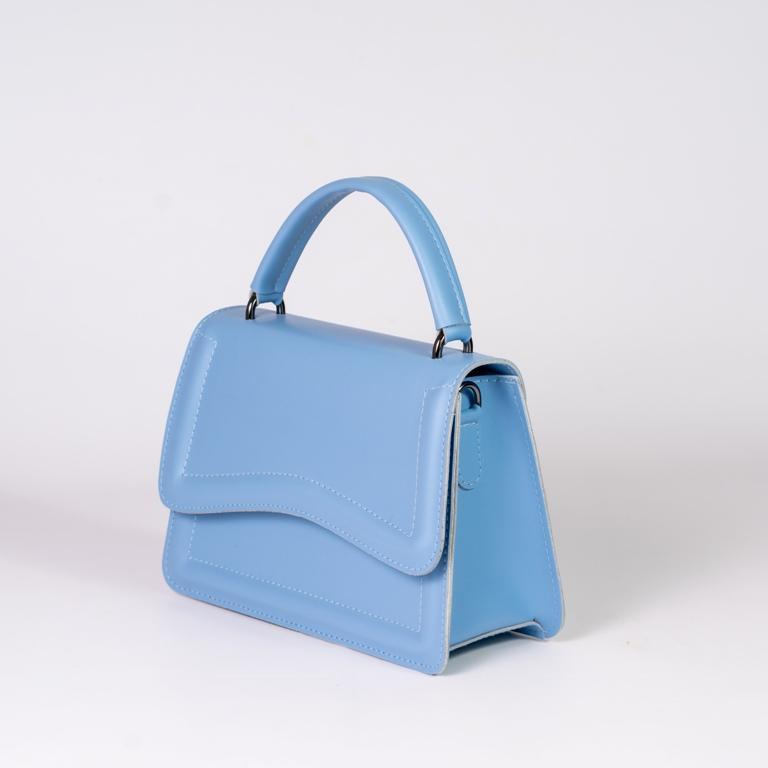 Жіноча сумка клатч з ремінцем через плече у 10-и кольорах. Блакитний