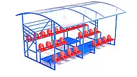 Трибуна на стадион 26 мест 3 ярусы с навесом