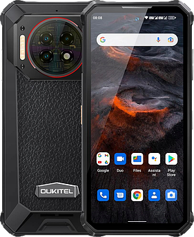 OUKITEL WP19 PRO 8/256GB Black Night Vision, 22000 мА·год, NFC, 64 МП, Android 13, Helio G99, Дисплей 6.8"