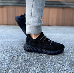 Чоловічі кросівки Adidas Yeezy Boost 350 V2 Black Адідас Ізі Буст чорні весна літо