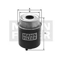 Фильтр топливный Mann-Filter (WK 8162)