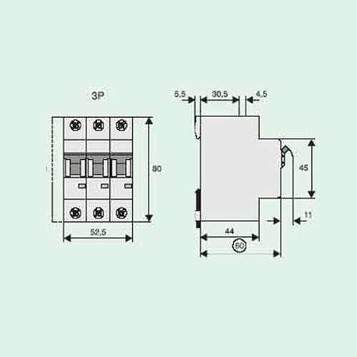 Автоматический выключатель 25A 6kA 3 полюса тип C PL6-C25/3 Eaton (Moeller) - фото 2 - id-p2146263836