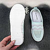 Мокасини жіночі текстильне м'ятні із сірим Gipanis 2599, фото 6