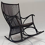 Крісло-гойдалка плетене з ротанга Cruzo Elena в кольорі темно-шоколадний, фото 2