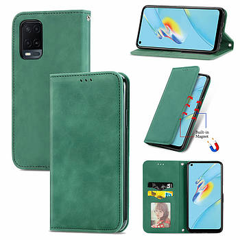 Чохол-книжка Skin Feel Leather Wallet для Oppo A54 4G Green