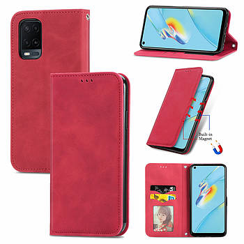 Чохол-книжка Skin Feel Leather Wallet для Oppo A54 4G Red