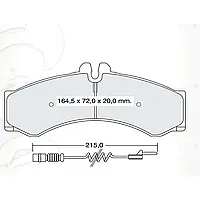 Тормозная колодка дисковая передняя Dafmi (D146SM)