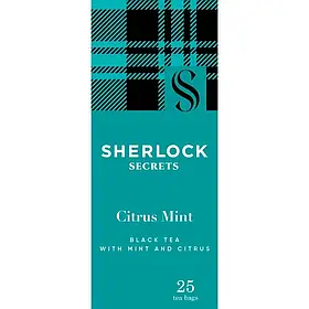 Чай чорний Sherlock Secrets Citrus Mint з м'ятою та цитрусом, 25 пакетиків