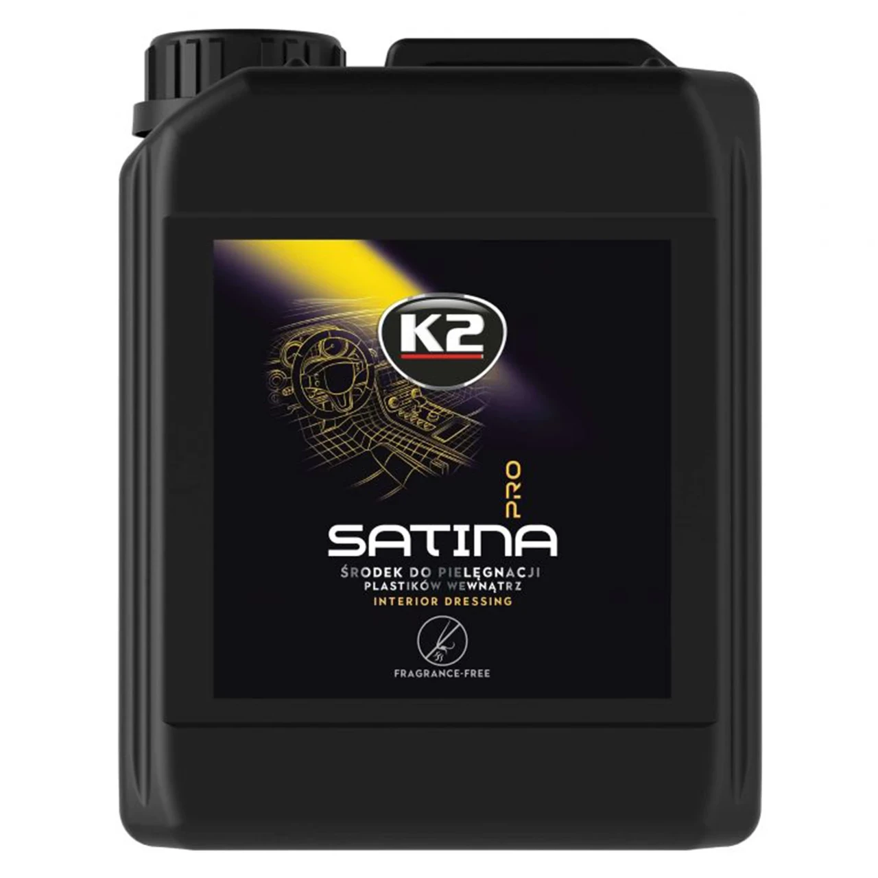 Засіб для догляду за панеллю приладів та пластиковими деталями K2 Satina Pro з нейтральним ароматом 5 л (D5095)
