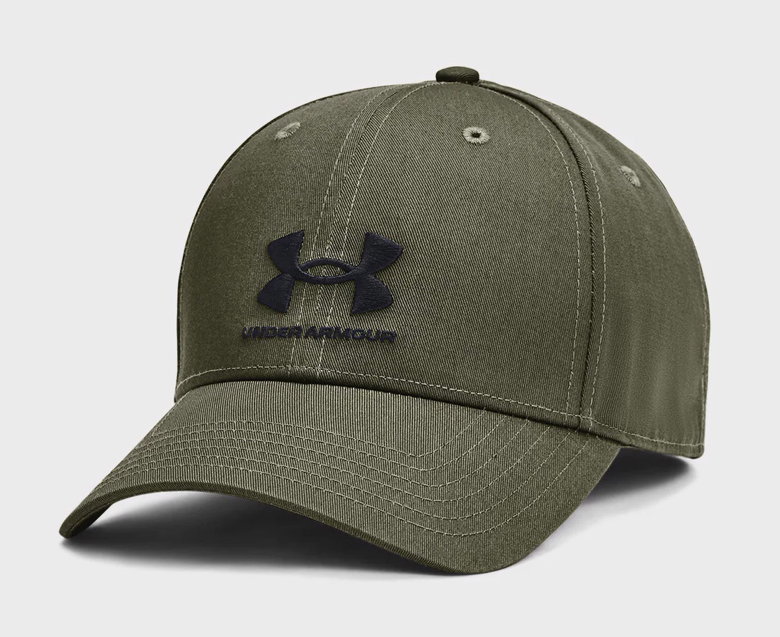 Кепка UA Mens Sportstyle Lockup Adj оливковий Чол OSFM, фото 1