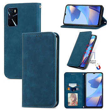 Чохол-книжка Skin Feel Leather Wallet для Oppo A16 / A16S / A16E / A54S Blue