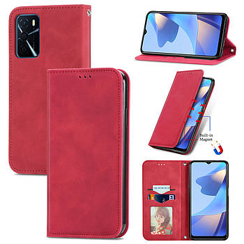 Чохол-книжка Skin Feel Leather Wallet для Oppo A16 / A16S / A16E / A54S Red