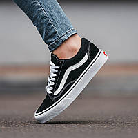 Черные женские замшевые кеды Vans Old Skool