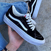 Чорні жіночі замшеві кеди Vans Old Skool