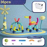 Магнітний конструктор 36 деталей Розвиваюча іграшка