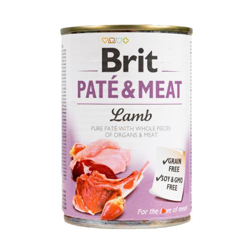 Вологий корм Brit Care Pate & Meat для собак, з ягням, 400 г, фото 1