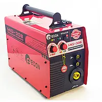 Зварювальний напівавтомат Edon MIG-308 2 в 1 MIG-308, 6.4 кВт, ККД 85%, зварювальний струм 20-300 А, електрод (13)