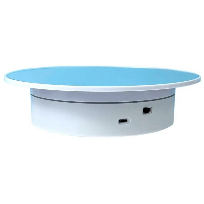 Поворотный стол для предметной съемки Electric Mirror Turntable 20 см White - фото 1 - id-p2146314409