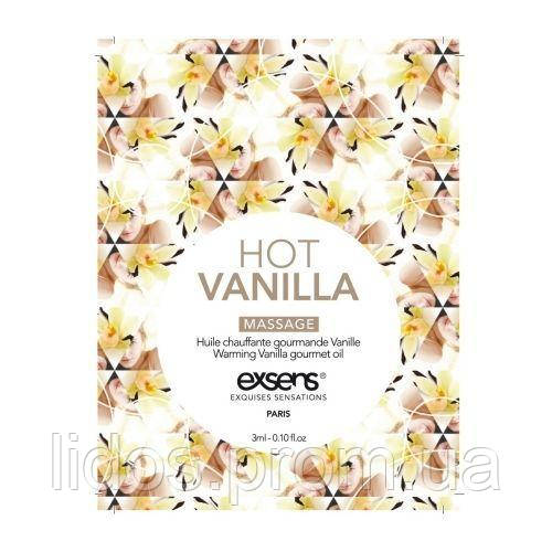 Пробник массажного масла EXSENS Hot Vanilla 3мл (SO2373) ld - фото 1 - id-p2145873087