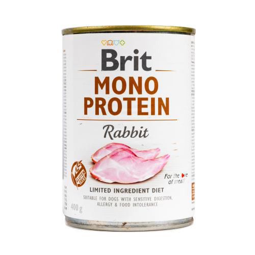 Вологий корм Brit Mono Protein Rabbit для собак, з кроликом, 400 г, фото 1