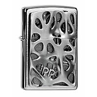 Зажигалка бензиновая Zippo Voronoi Матовый хром с объемной эмблемой (2004313) ZZ, код: 8034620