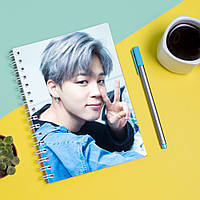 Скетчбук Sketchbook блокнот для рисования с принтом Jimin BTS K-pop вокалист Blood Sweat Tea ZZ, код: 8301509